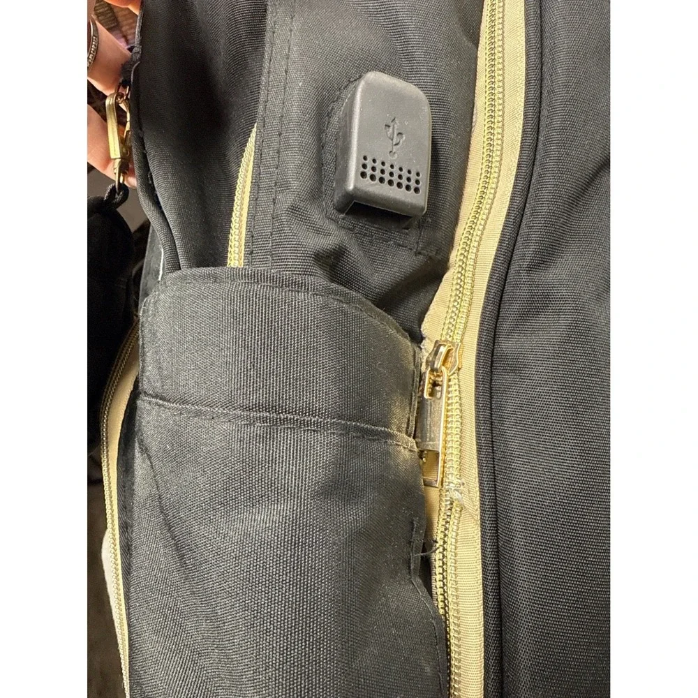 Sunshine‎ Diaper Bag Backpack Black Quilted Large Baby Travel
